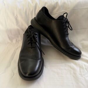Cole Haan Black Men's Oxfords with Perforated Design